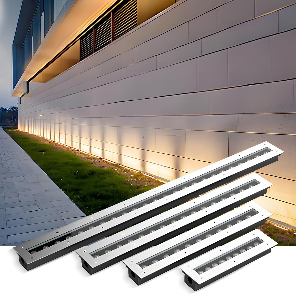 Recessed Linear LED Ground Uplight 39 in – Waterproof Garden Accent Fixture for Pathway Wall Outdoor Landscape Architecture | Thomler