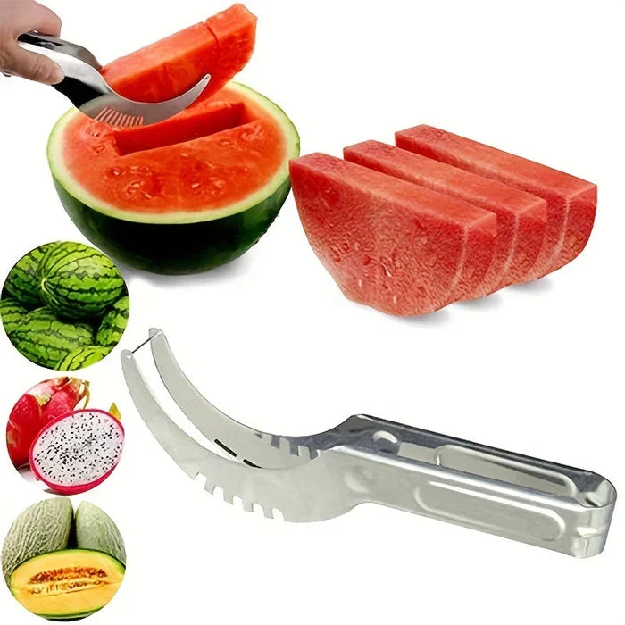 Stainless Steel Fruit Slicer Cutter for Watermelon Cantaloupe Papaya Dragon Fruit Kitchen Tool Fast Serving Prep | Thomler