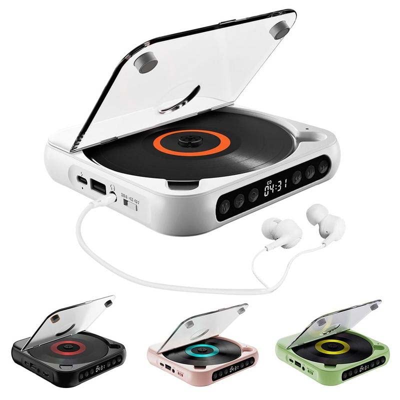 Portable CD Player Bluetooth 5.3 13.5 cm Rechargeable Home Travel MP3 Audio Disc Music Player USB C | Thomler