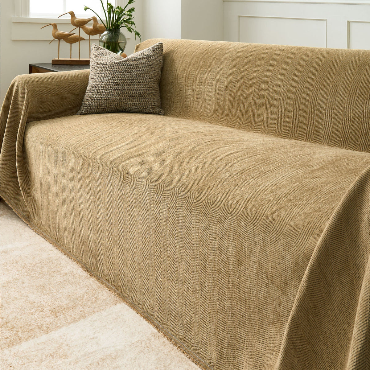 Textured Furniture Throw Blanket for Couches – Scratch-Resistant & Machine Washable | Thomler