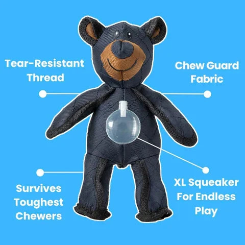Reinforced Plush Teddy Chew Toy for Aggressive Chewers with Built-In Squeaker | Machine Washable Fun Bear for Dogs, Puppies, Heavy Chewing P | Thomler
