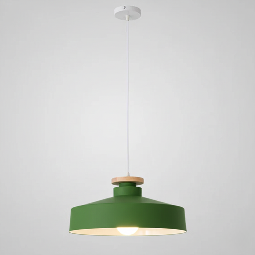 Scandinavian Wood Pendant Light Fixture for Dining Room, Kitchen & Living Room – Minimalist Ceiling Lamp with E27 Socket in Multiple | Thomler