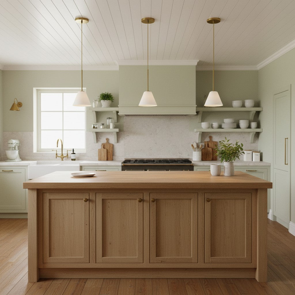 Tapered Glass Hanging Fixture with Metal Hardware for Island Dining Bar Overhead Lighting Home Kitchen | Thomler