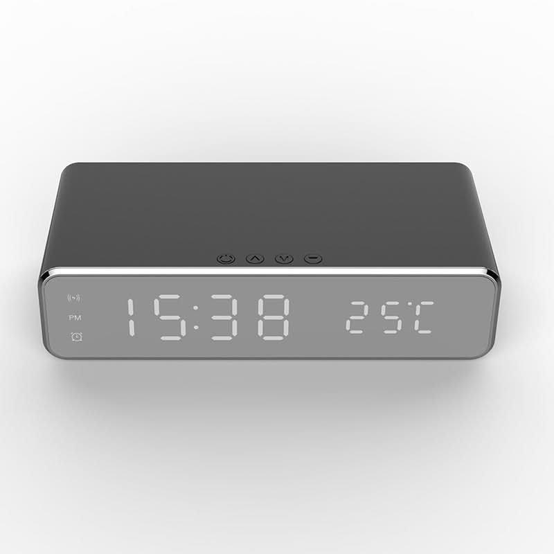 Nightstand Alarm Clock with Qi Wireless Charging Pad – Jumbo LED Display for Bedroom – Sleek Design for Desk or Bedside | Thomler