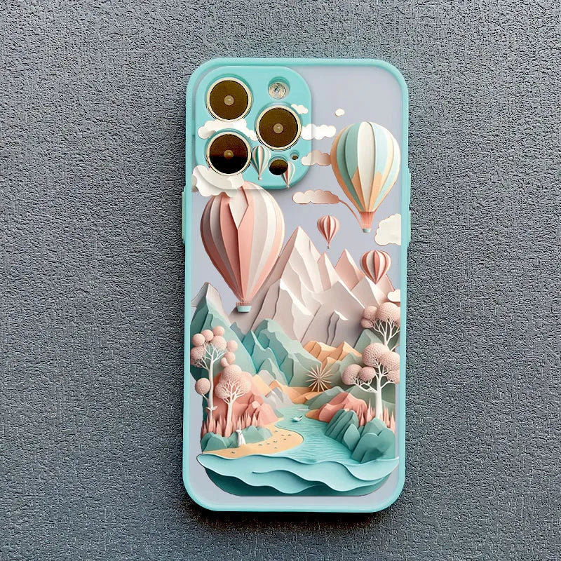 Protective Silicone iPhone Case with Scenic 3D Graphics & Camera Protection for iPhone 14-17 Series | Thomler