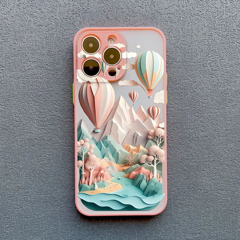 Protective Silicone iPhone Case with Scenic 3D Graphics & Camera Protection for iPhone 14-17 Series | Thomler