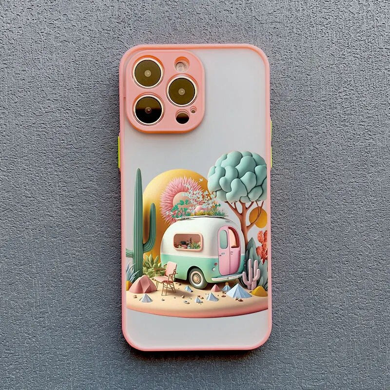 Protective Silicone iPhone Case with Scenic 3D Graphics & Camera Protection for iPhone 14-17 Series | Thomler