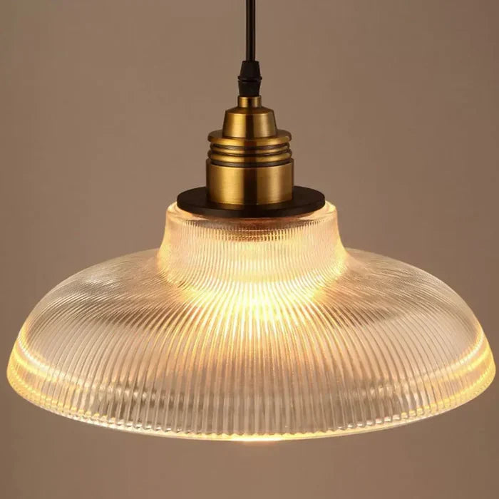 Glass Pendant Light Fixture with Metal Frame – Modern Hanging Lamp for Dining Room, Living Room & Bedroom | Thomler