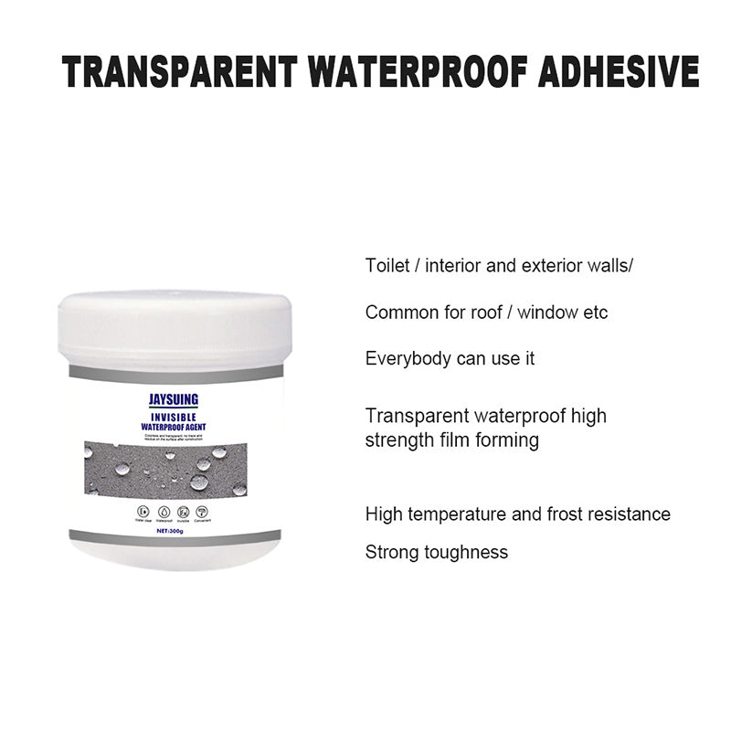 Clear Leak Sealer Paste for Walls, Roofs & Pipes – Waterproof Barrier Coating for Concrete, Wood, Metal & Tile Repair | Thomler