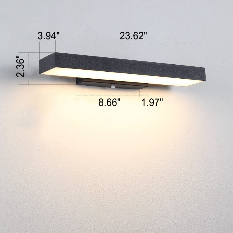 Wall Lamp Stainless Steel 19W 15.8 in Outdoor Patio Fence Warm Light LED Modern Lighting Fixture | Thomler