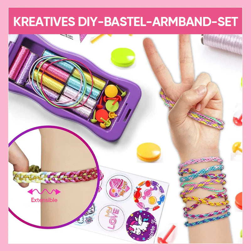 Kids' Friendship Bracelet Weaving Loom Kit – Creative Craft Set for Fine Motor Skills & Imaginative Play | Thomler
