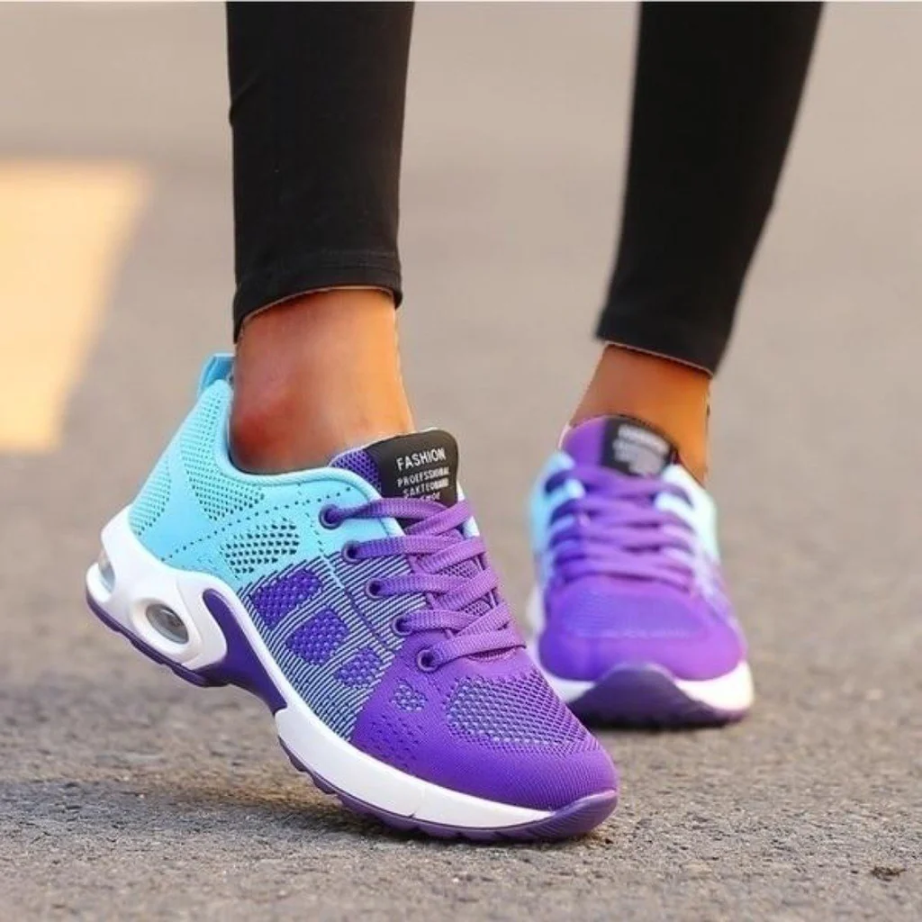 Cushioned Athletic Sneakers for Heel & Knee Support – Women's Lightweight Walking Shoes with Shock-Absorbing Sole for Plantar Fasciitis & Al | Thomler