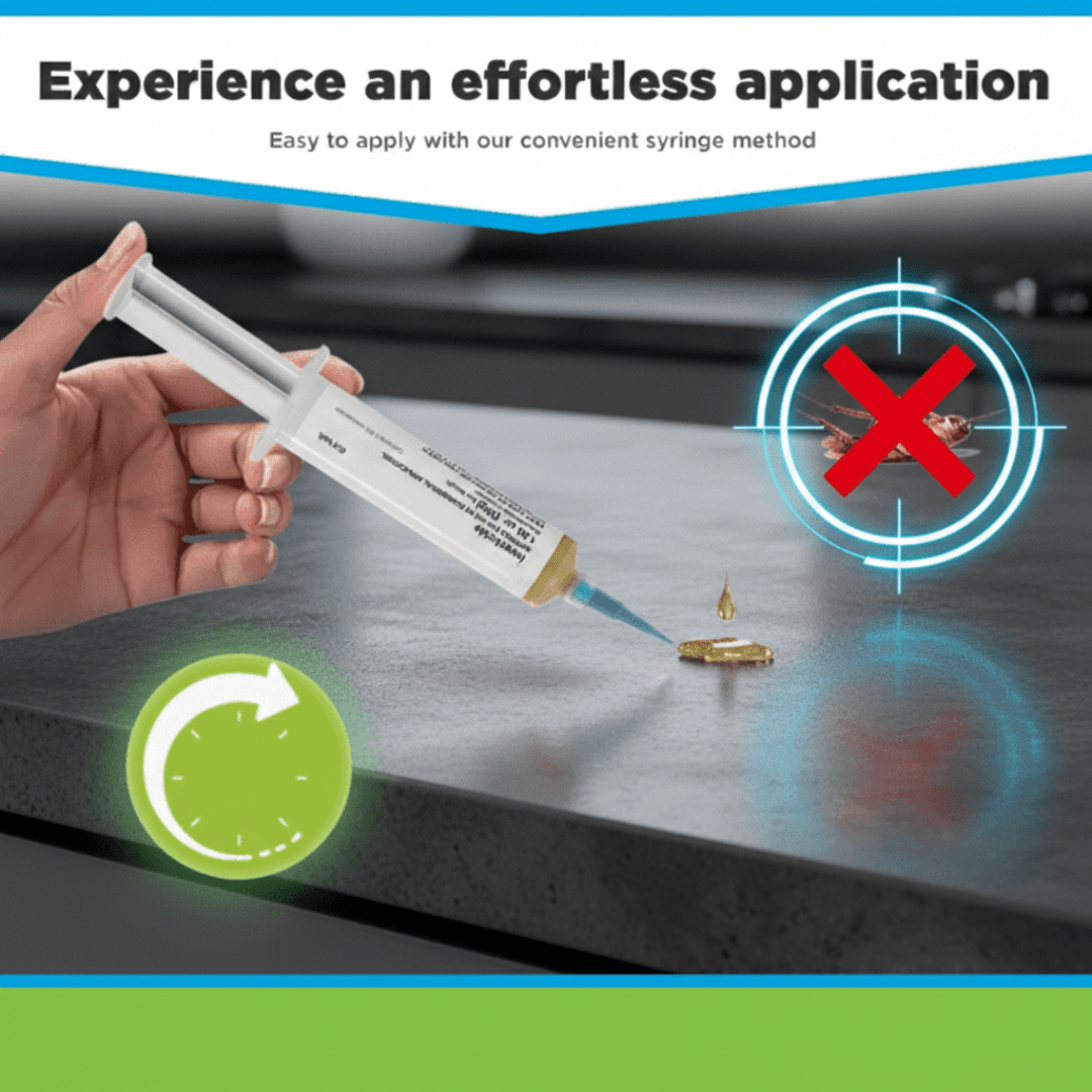 Cockroach Gel Bait Indoxacarb 1.1 oz Effective Home Kitchen Bathroom Pest Control | Thomler