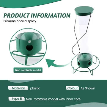 Weight-Activated Spinning Bird Feeder for Backyard Wildlife Watching Wild Songbird Seed Station Hanging Metal Outdoor Garden Feeding Station | Thomler