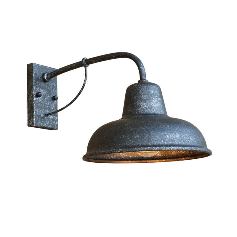 Industrial Iron Outdoor Wall Light – Weather-Resistant Single-Bulb Fixture for Patio, Porch & Garden – E26 Hardwired Sconce | Thomler