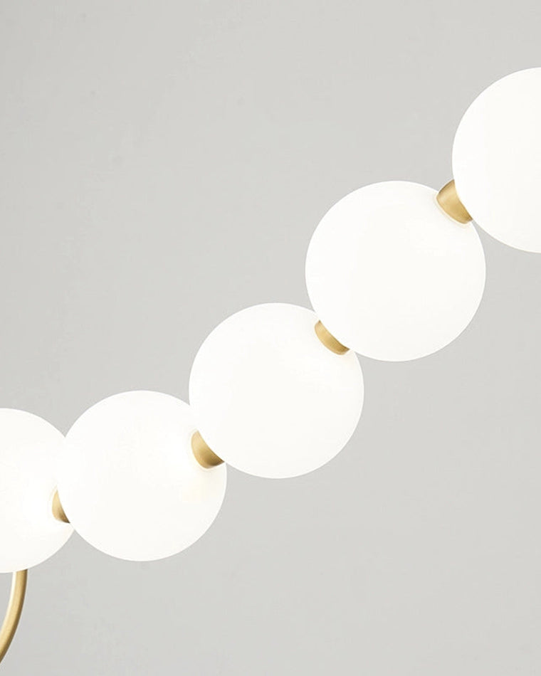 Chandelier Milk Glass String 39 in Modern Dining Room Kitchen Living Room Lighting Fixture | Thomler