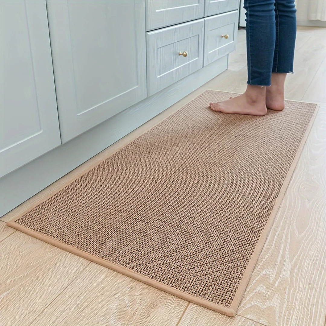 Non-Slip Area Rug with Rubber Backing for Living Room, Kitchen & Entryway – Soft Polyester Accent Mat for High-Traffic Spaces | Thomler