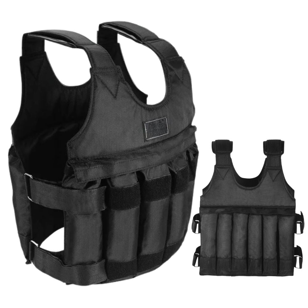 Adjustable Weighted Vest for Strength Training & Cardio Up to 110 lb Load Capacity with Removable Weight Plates for CrossFit Running | Thomler