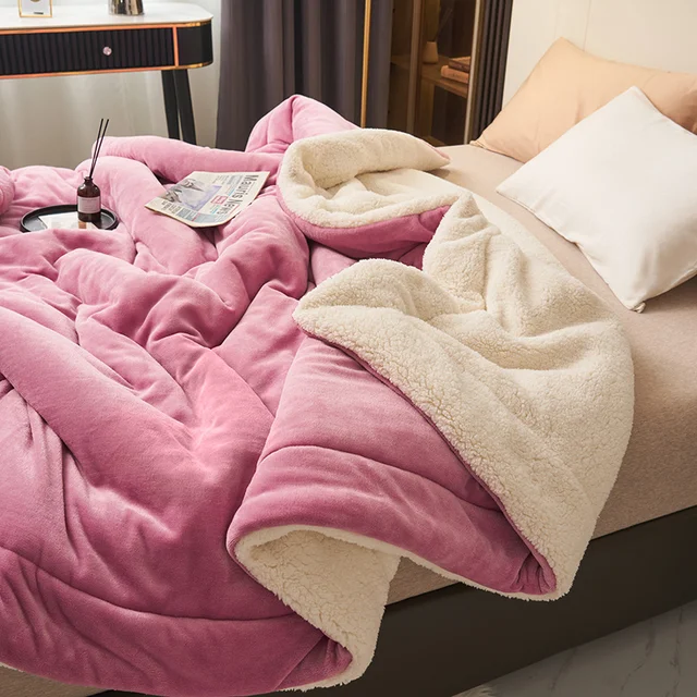 Plush Flannel Fleece Throw Blanket for Bed & Couch – Reversible Solid Color Design, Machine Washable, Double-Sided Warmth for Bedroom | Thomler
