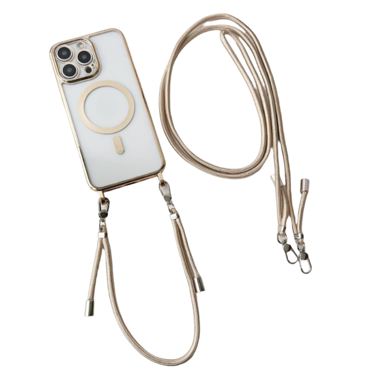 MagSafe Crossbody iPhone Case with Adjustable Strap for Hands-Free Carrying | Compatible with All MagSafe Accessories | Slim Protective | Thomler