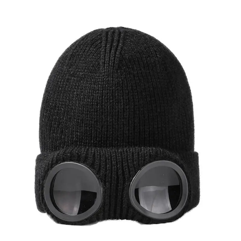 Insulated Knit Cap with Attached Eye Shield for Cold Weather Protection | Thomler