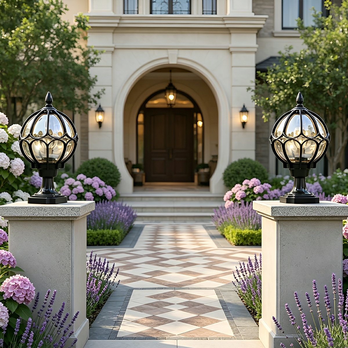 Spherical Post-Cap Fixture for Pathways & Driveways – Aluminum & Glass Weather-Resistant Bollard Light | Thomler