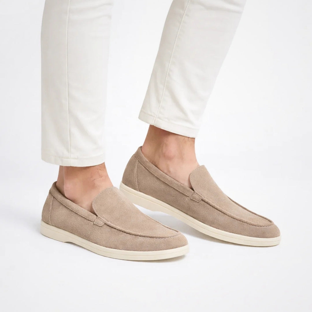 Men's Slip-On Loafers Suede-Look Casual Dress Shoes for Everyday Comfort & Style | Thomler