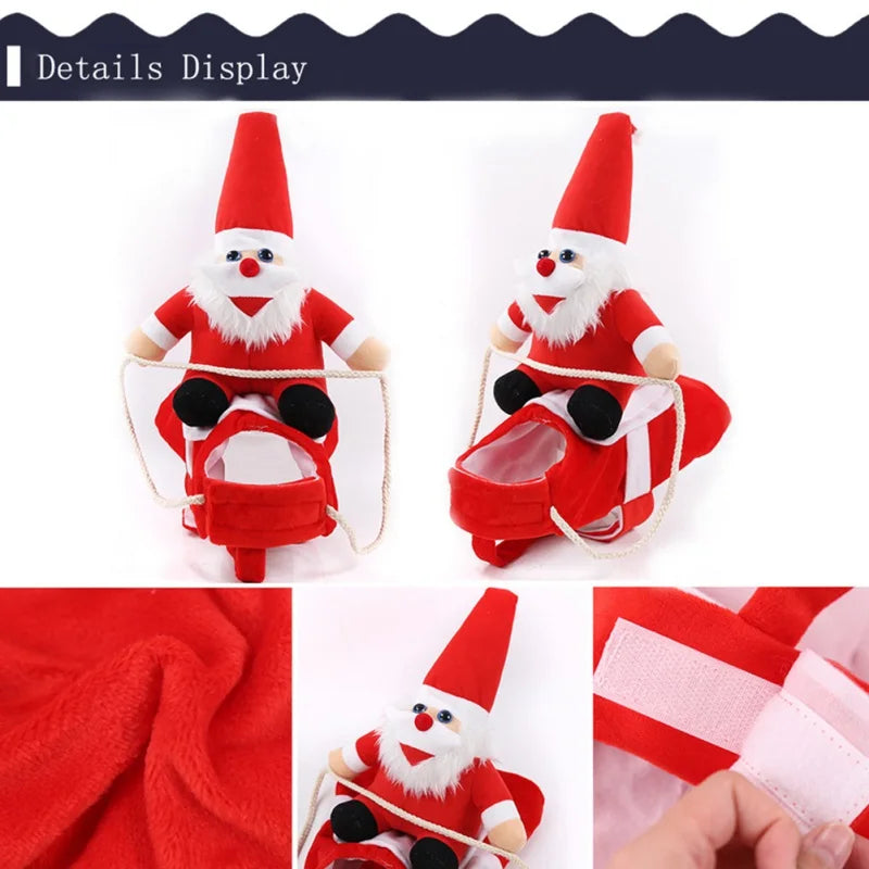 Holiday Rider Plush Dog Vest – Festive Canine Outfit for Parties & Photos | Thomler