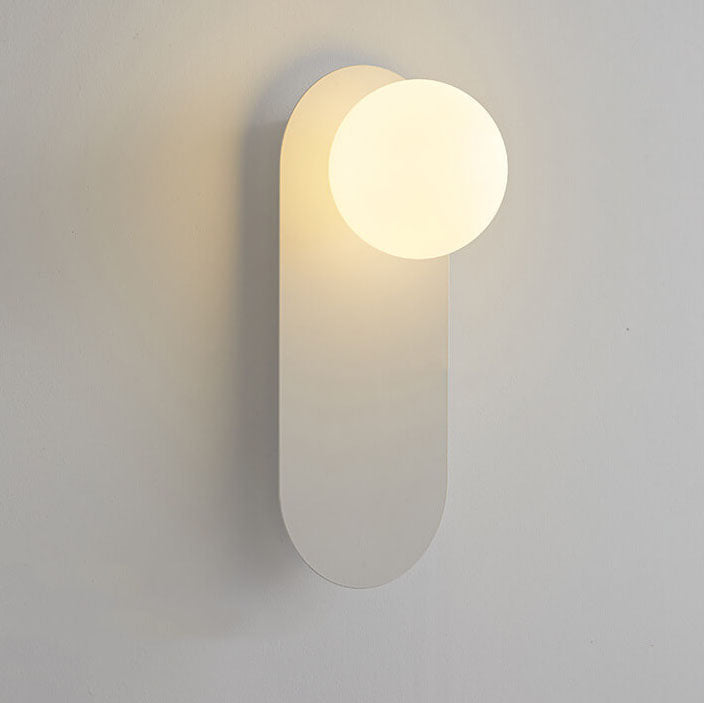 Wall Lamp Metal Glass 11.8 in Modern White Black Bedroom Hallway Indoor Lighting Fixture G9 Hardwired Sconce | Thomler