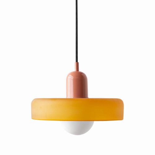 Glass Disc Pendant Light with Adjustable Cord – Modern Ceiling Fixture for Dining Room, Kitchen Island & Living Room | Thomler