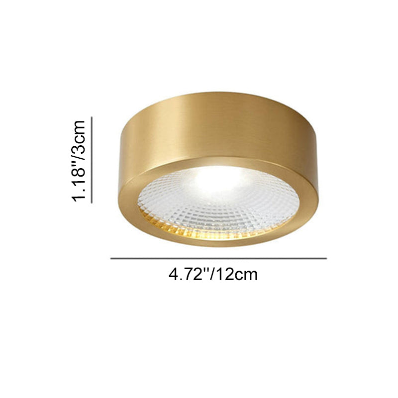 Slim-Profile Circular LED Ceiling Light – Brushed Copper Finish for Entryways, Bedrooms & Living Rooms | Thomler
