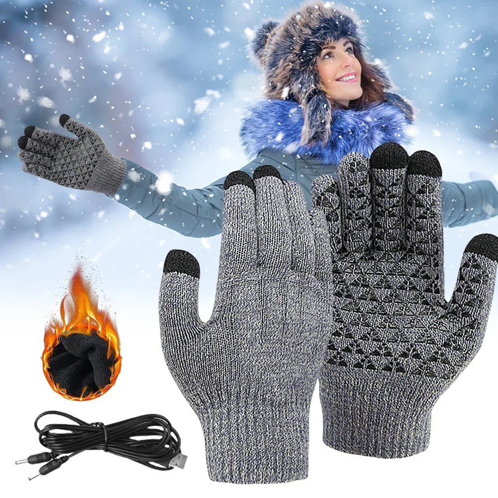 Electric Hand Warmers with Screen-Touch Fingers | USB Powered Winter Mitts for Outdoor Sports, Commuting & Cold-Weather Activities | Thomler