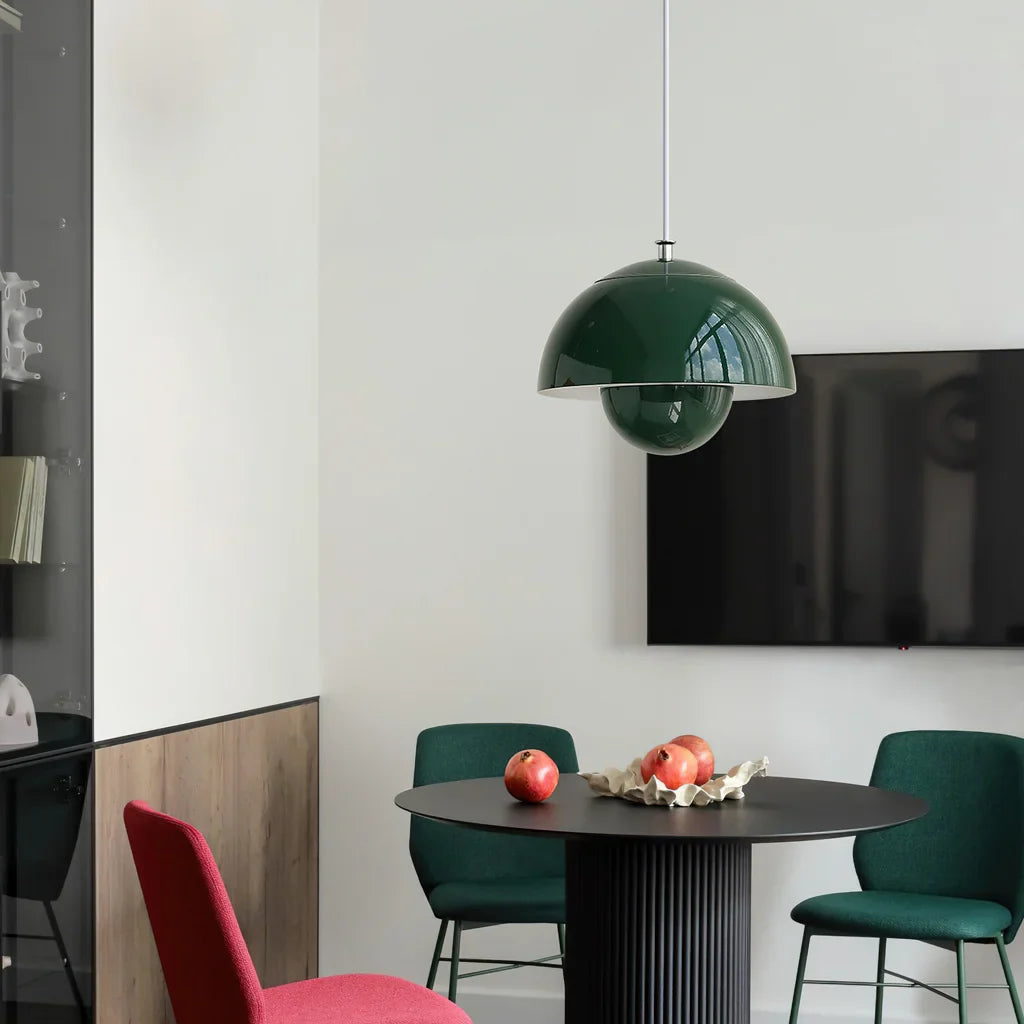 Pendant Light Metal 10 in Spherical Adjustable Living Room Dining Area Modern Chandelier Industrial Style LED Ceiling Fixture | Thomler