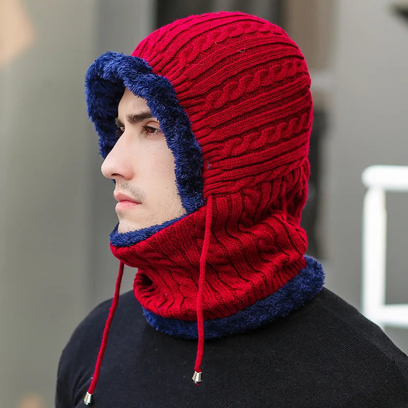 Fleece-Lined Hooded Scarf Combo for Cold Weather – Unisex Neck & Face Covering | Thomler