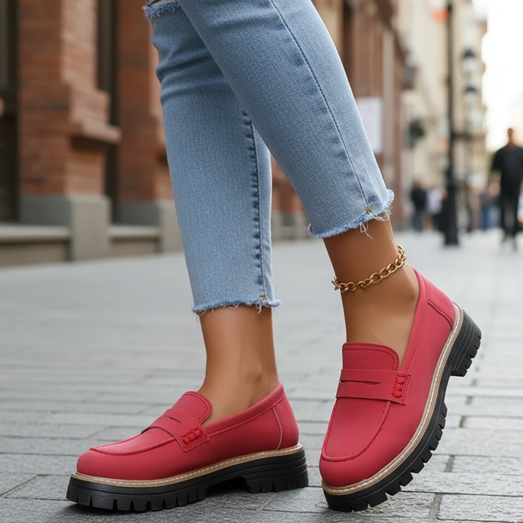 Cushioned Slip-On Shoes with Arch Support & Non-Slip Sole for All-Day Comfort – Women's & Men's Casual Loafers for Walking, Work, Travel | Thomler