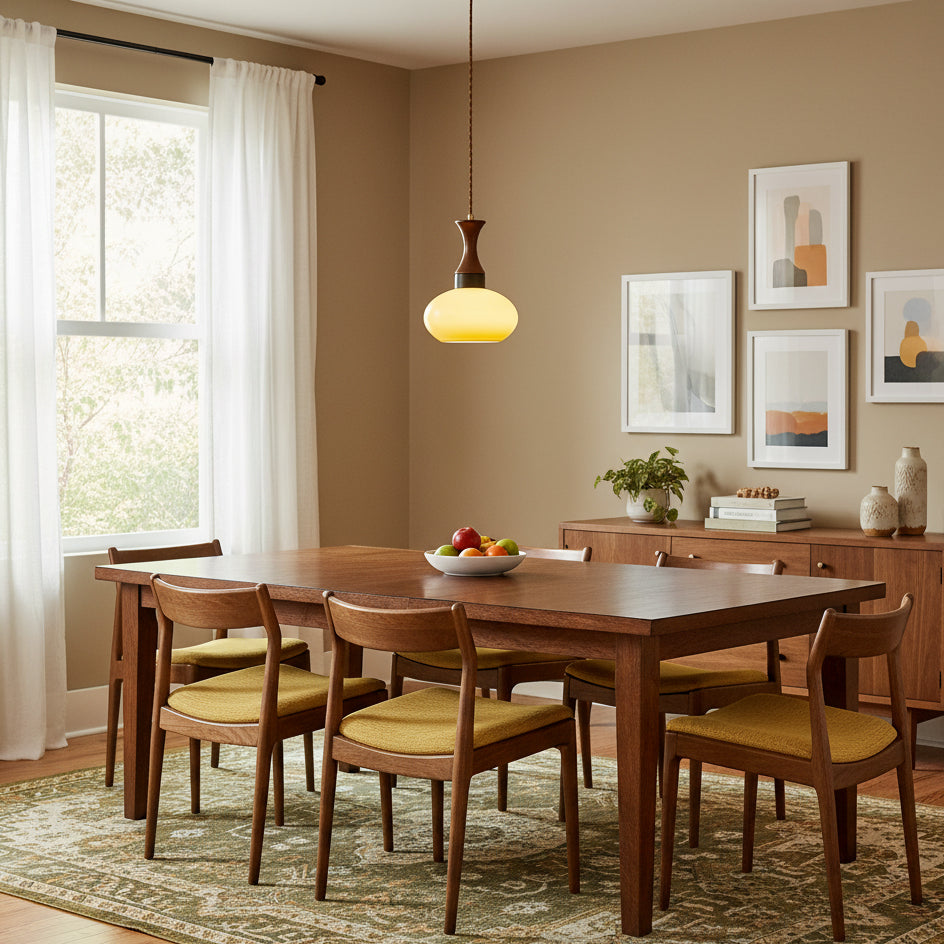 Pendant Light Glass 7 in Brown Dining Room Kitchen Island Ceiling Lamp Adjustable Height | Thomler