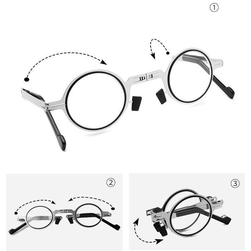 Compact Folding Reading Glasses with Blue Light Blocking Lenses for Men & Women | Lightweight Titanium Frame Readers with Case | Portable Ey | Thomler