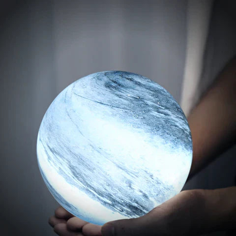 Table Lamp Glass Moon Design 15.0 cm LED USB Bedroom Living Room Mood Light Night Lamp 16 Colour Ambient Lighting | Thomler