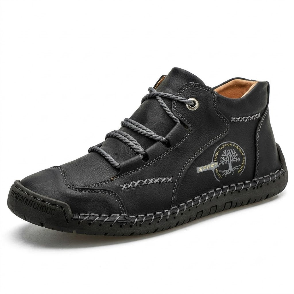 Supportive Leather Boots for Men with Cushioned Arch Support & Slip-Resistant Outsole for Everyday Comfort & Travel | Thomler