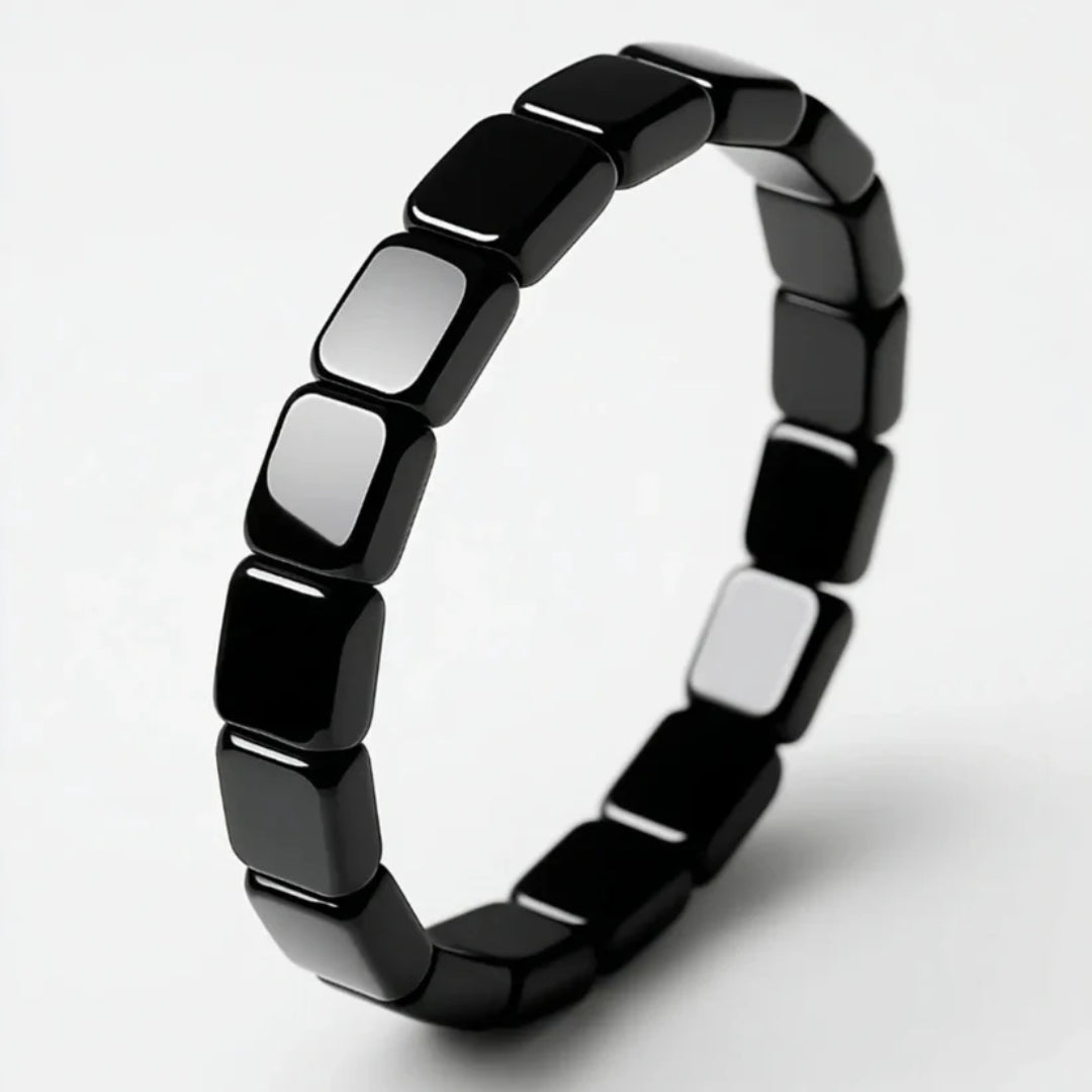 Magnetic Stone Wellness Bracelet for Daily Balance & Focus – Adjustable Unisex Design with Natural Polished Beads | Thomler