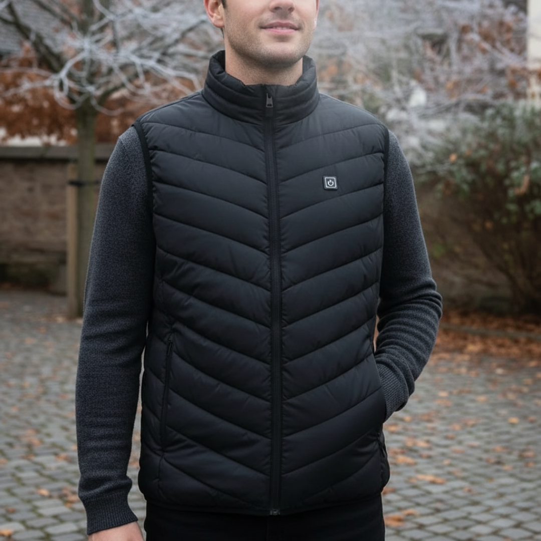 USB Heated Vest with 11 Warming Zones for Men – Lightweight Insulated Gilet for Winter Hiking, Skiing & Commuting | Thomler