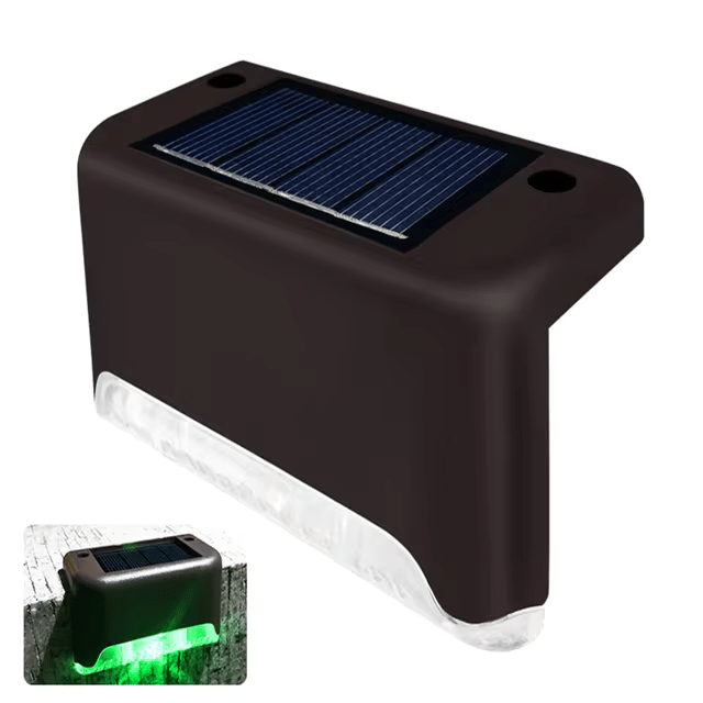 Solar Deck Lights Outdoor Waterproof LED Step Lights for Patio Stairs Fence Pathway Garden Wireless Wall Mount Warm Glow 5-Pack | Thomler