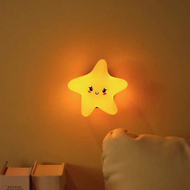 Kids Night Light LED Lamp Star Moon Cloud Rechargeable USB Cordless Bedside Nightlight Nursery Baby Toddler Room Decor 3 Brightness Levels | Thomler