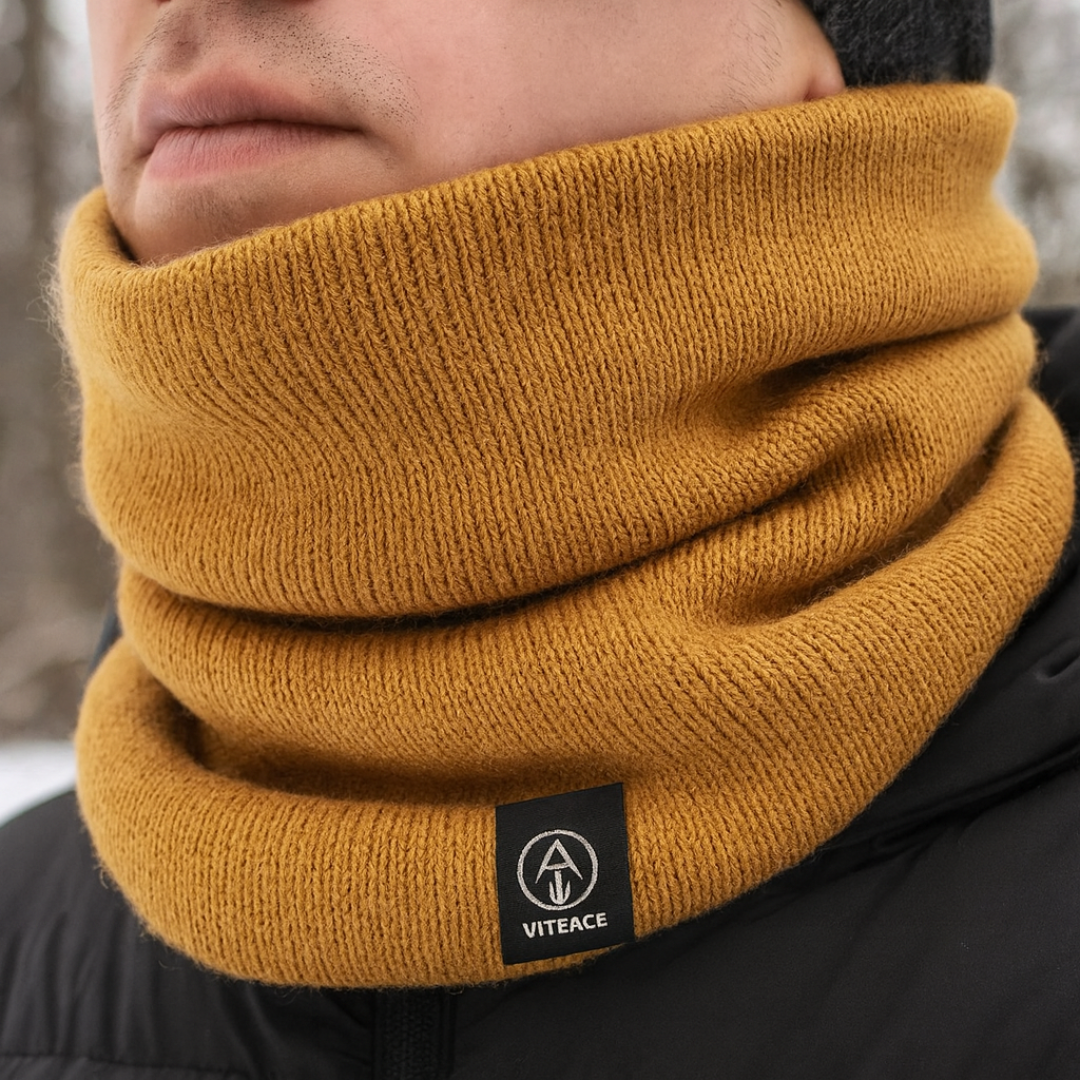 Fleece-Lined Knit Neck Warmer – Thermal Double-Layer Winter Scarf Gaiter for Cold Weather Running Hiking Commuting | 2-Pack Unisex Neck Wrap | Thomler