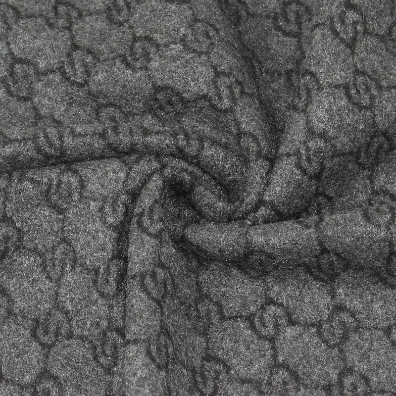 Wool-Blend Letter Print Scarf with Tassels – Warm Soft Wrap for Fall & Winter Outfits | Thomler