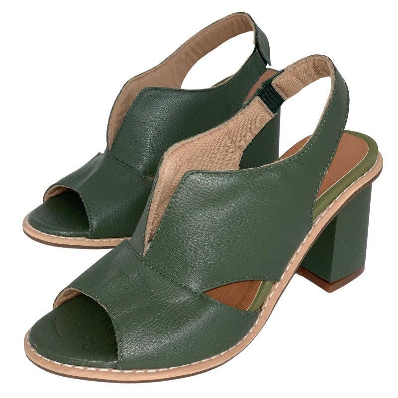 Blokhak Sandalen Dames Open Teen Elegant | Navando