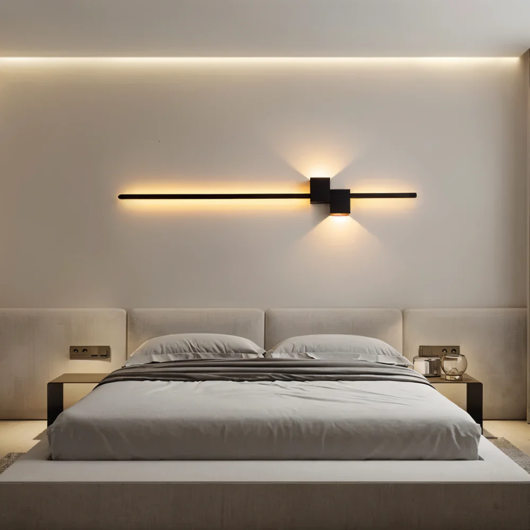 Modern LED Wall Sconce Linear Strip Light Fixture Warm White Aluminum 24 Inch for Living Room Bedroom Hallway Office Contemporary | Thomler