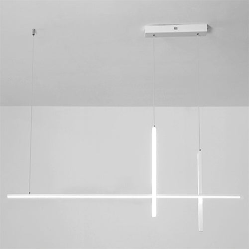 Sleek Rectangular LED Pendant Light with Integrated Lighting for Dining Room & Kitchen | Thomler