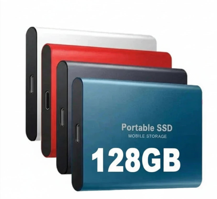 Ultra-Slim Solid State Drive 128GB USB-C Compatible for Laptops Phones Tablets Android Windows Apple Cross-Platform Storage Solution | Thomler