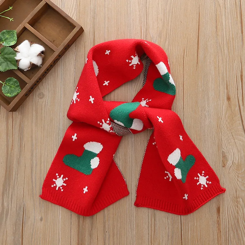 Holiday Neckwarmer for Children – Soft Wool Knitted Wrap with Festive Motifs for Boys & Girls | Thomler